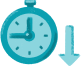 stop watch with down arrow