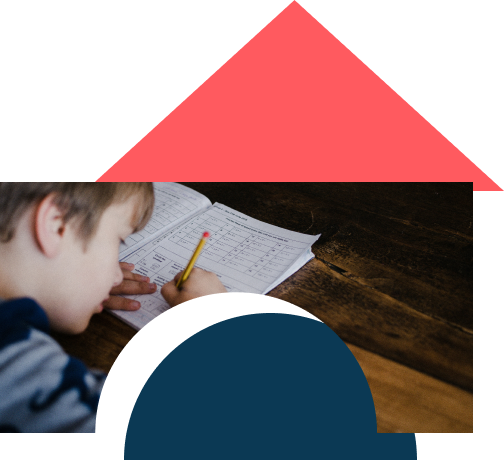 Student doing a test