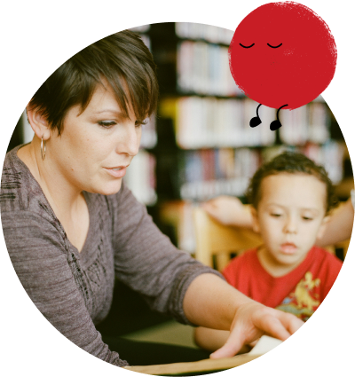 Teacher helping student with homework